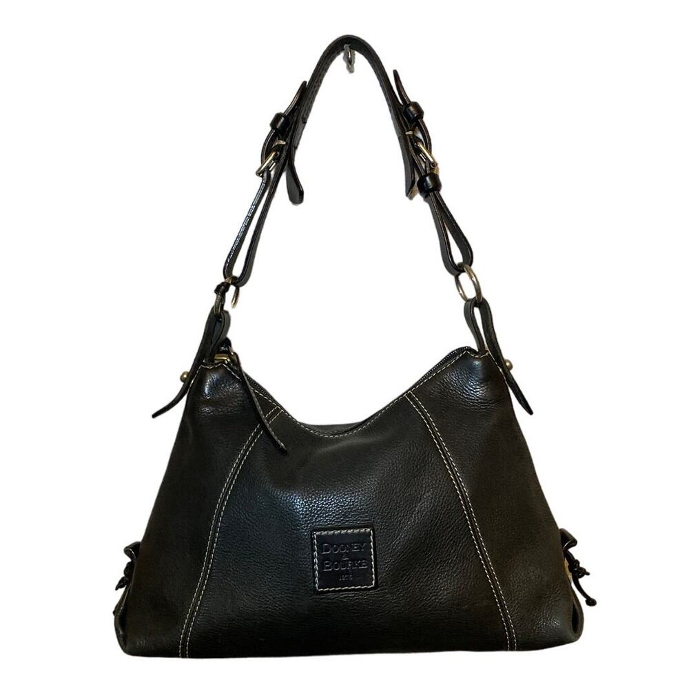 Dooney & Bourke Satchel Handle Brown Soft Pebble Leather